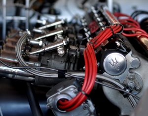 Gros plan moteur Maserati 300-S